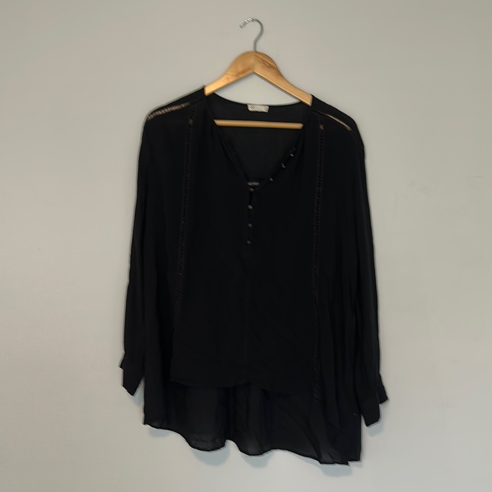 Flowy Black Top - Size S